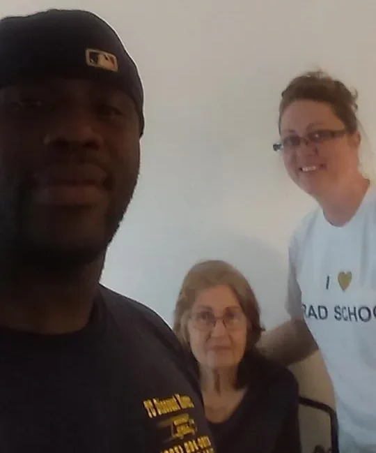 Happy Customer with Florida Moving Company Employee